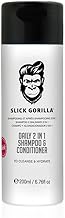 Slick Gorilla Daily 2 in 1 Hair Shampoo and Conditioner for Men, Lightly Scented Mens Shampoo & Conditioner Set Cleans, Hydrates, and Strengthens, Hair Products, Vegan, 200 ml