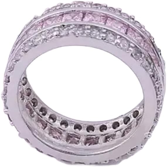 LUMINA Pure & Pink Banquet Rings, 7 / Pink Stone