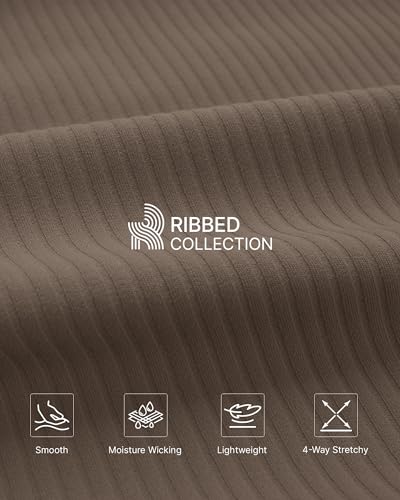 G4Free Pants for Women Stretchy Wide Leg Sweatpants High Waist Straight Leg Sweat Pants Workout Travel(Dark Brown,S,Petite) - image 4