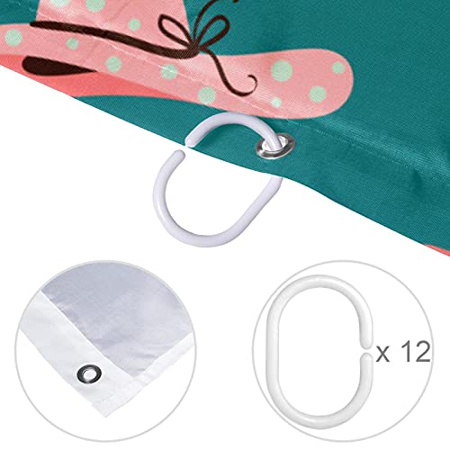 Rideau de douche anti fuite eau 152x183 cm lavable avec œillets et crochets