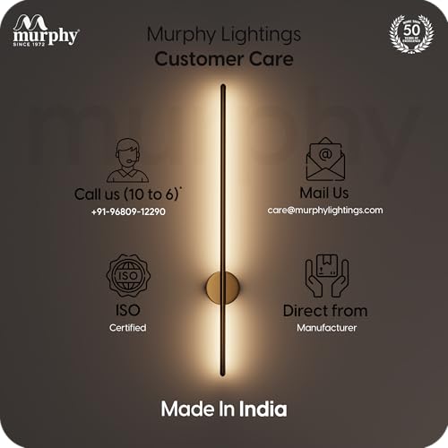 Image of Murphy Aluminium LED (Wall Highlighter) - 12W, 3-in-1 Color Changing, Modern Black Finish Wall Sconce Light Pack of 1 with 2-Year Warranty for Stylish Home Decor