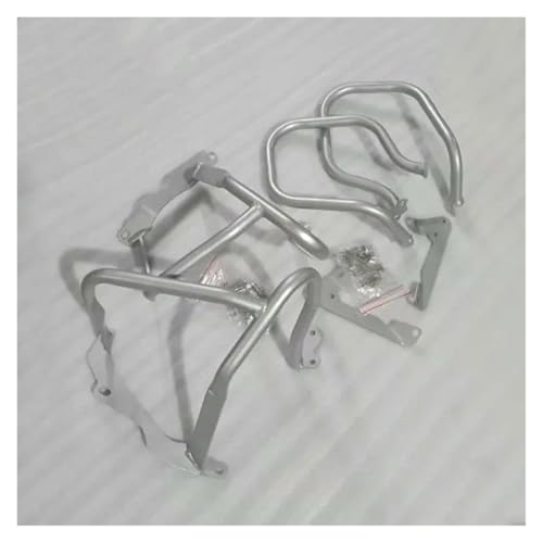 Crash bar BMW R1200RT (2014-2020) : protection moteur en acier gris argenté