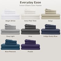 California Design Den 100% Cotton Sateen King Bed Sheet Set, 6 Pcs, White — image 7