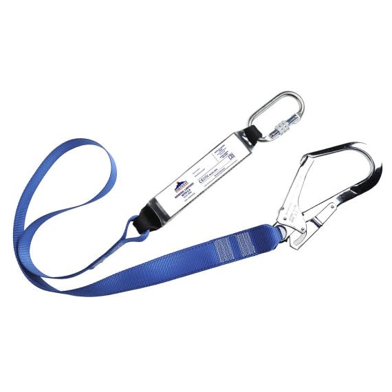 Línea de Amarre de cincha con absorbedor Azul 180 cm FP50