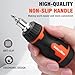 ValueMax 8-in-1 Stubby Ratcheting Screwdriver, Multi-bit Screwdriver, Quick-load Mechanism, Adjustable Magnetic Tool with Phillips, Slotted, Torx Screw Driver Bits and 1/4