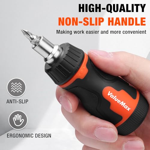 Image of ValueMax 8-in-1 Stubby Screwdriver, Quick-load Mechanism