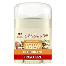 Old Spice Whole Body Deodorant Stick for Men, Travel Size, Aluminum Free, Vanilla + Shea Scent, 24/7 Odor Protection, 24/7 Freshness, Dermatologist Tested, Gentle on Skin, Safe to Use All Over, 0.5 oz