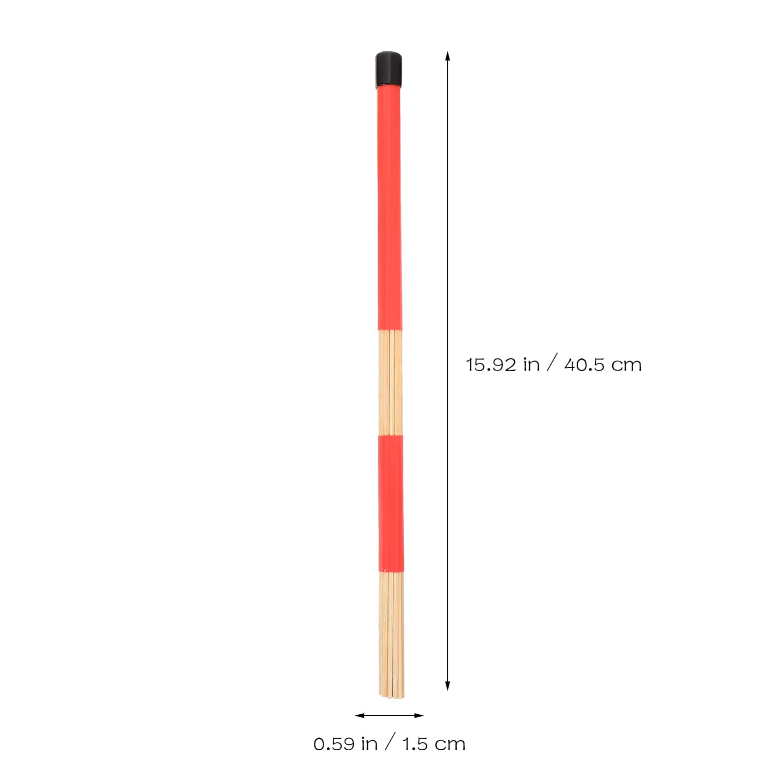FRCOLOR Juego De Baquetas Para Batería 5a Con Cepillo De Alambre De Acero Para Batería Jazz, Color Rojo Con Funda De Tela Para Accesorios e Instrumentos Musicales, Adecuado Para Práctica y Escenarios
