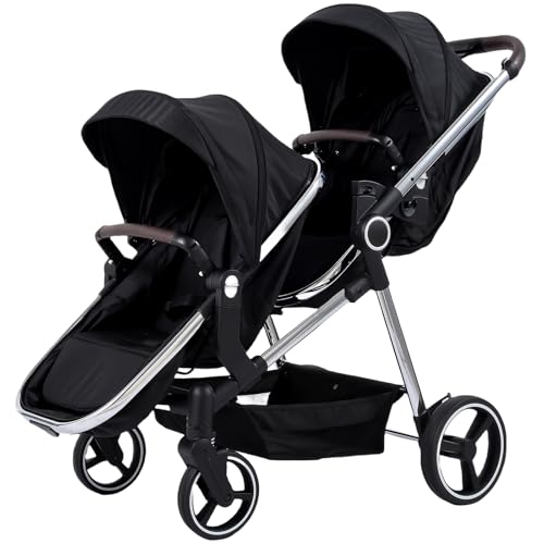 Double Stroller for Twins Infant & Toddler, Foldable Tandem with ...