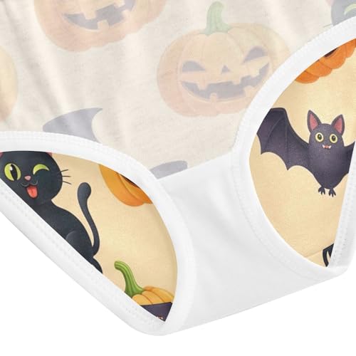 Toddler Girl Briefs, Halloween Black Cats Girls Underwear Cotton, 2–8 Years4