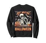 Photo Gallery just waiting for halloween - costume da scheletro divertente felpa Photo Gallery just waiting for halloween - costume da scheletro divertente felpa