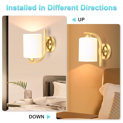 CANMEIJIA Gold Wall Light Fixtures, Wall Sconce 1 Light, Vanity Lightting by CANMEIJIA - Used condition - Image 6