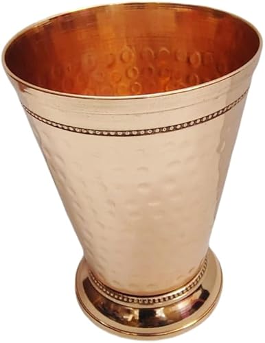 Miniatura 3 de Bona fide - Juego de 2 vasos de cobre puro martillado  Taza de cobre del viajero para servir agua  Para beneficios para la salud ayurveda combo de 2