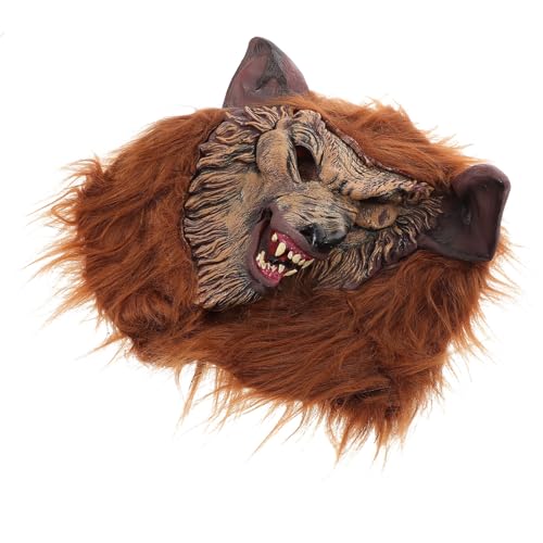 Masque de loup en vinyle souple haute fidélité pour cosplay adulte