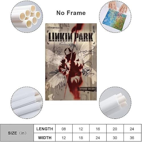 Generisch Linkin Poster Park Rock Band Music Album Vintage Hybrid Theory Cover Für Zimmer, Ästhetische Leinwand-Wandkunst, Schlafzimmer-Dekor Posters 12x18inch(30x45cm)