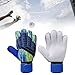 RNXRZANK Soccer Goalie Gloves with Adjustable Wrist Strap for Men and Women, Blue, 9cm