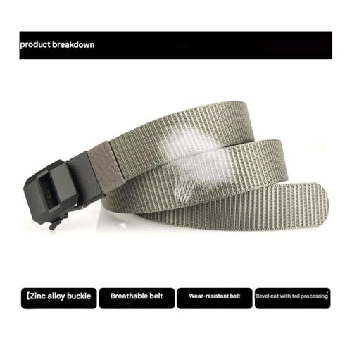 Automatic Buckle Stretch Nylon Belt for Men - Adjustable No-Hole Design,Comfortable & Durable Casual, Office2