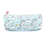 Trousse licorne Operitacx Trousse à Crayons Kawaii Trousse Scolaire Étui à Crayons Pochette Licorne Sac De Papeterie Pour Garçon Fille