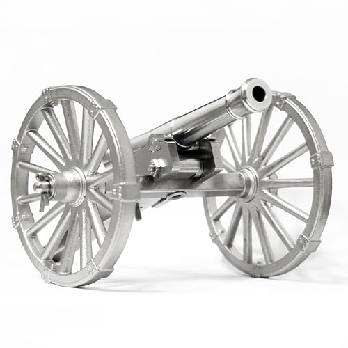 TIETHEKNOT Stainless Steel Mini Cannon Model 18th19th Century Historical Replica for Desktop Decor and Collectibles Length 7 inches