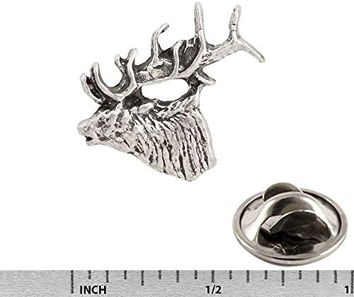Miniatura 2 de Pines de ciervo y alce hechos a mano para entusiastas de la caza, cobertizo de cuernos, insectos, mulos, cola blanca, cola negra, peltre, cobre,