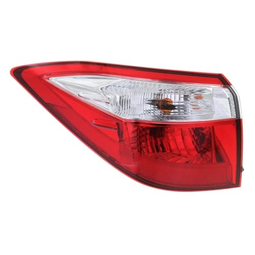JESHENIX Tail Light Assembly Outer Driver Side Red Clear Lens