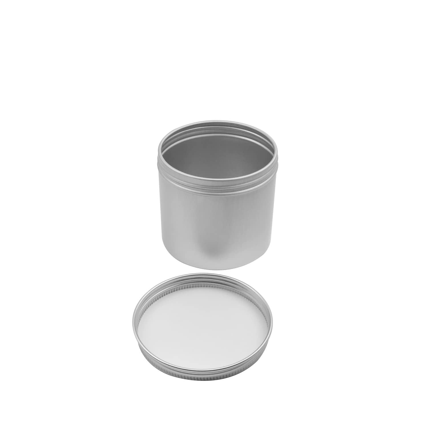 Recogwood 250ml Aluminium Tin Jars, Round Metal Tins Empty Storage Containers - Image 3