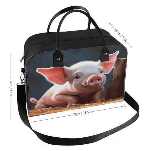 Bolsa Foolish Cute Pig1 Tote con cremallera y correa ajustable miniatura 2
