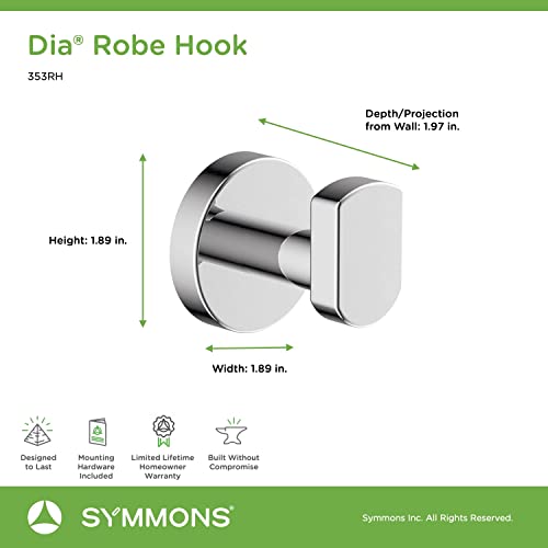 Symmons 353Rh Dia Wall-Mounted Robe Hook In Polished Chrome #TOP3