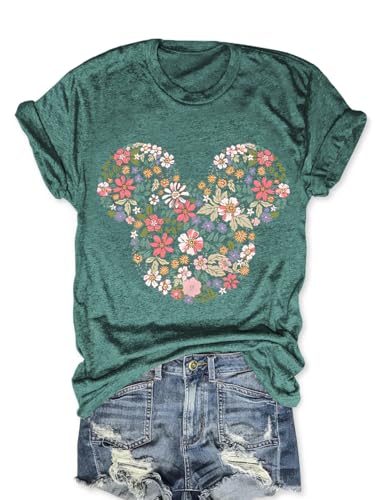 Image of Magic Kingdom Castle Shirt Holiday Short Sleeve Boho Clothes for Women