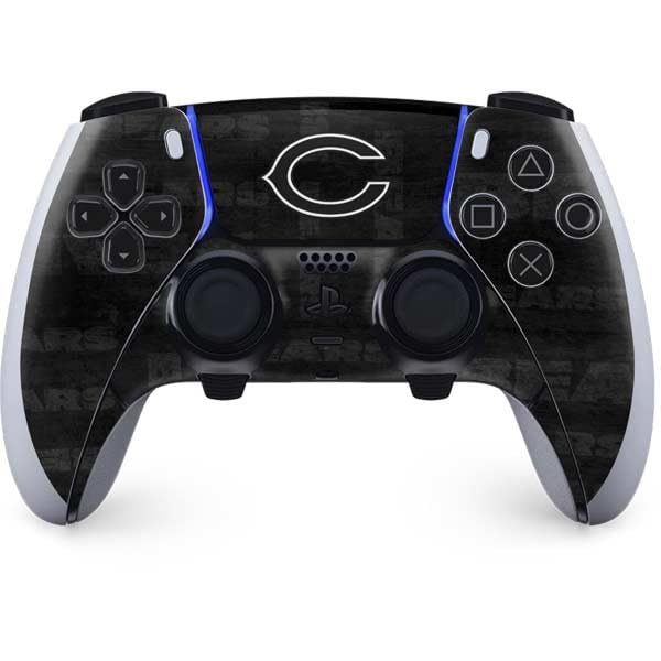 Skinit Decal Gaming Skin Compatible with PS5 DualSense Edge Pro Controller - Officially Licensed NFL Chicago Bears Black &amp; White Design