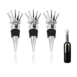 3 Stück Weinflaschenverschluss, Silberne Krone Weinverschluss, Sektflaschenverschluss,...