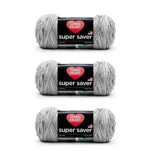 Image of Red Heart Super Saver Soapstone Yarn - 3 Pack of 141g /5oz - Acrylic - 4 Medium (Worsted) - 364 Yards - Knitting /Crochet