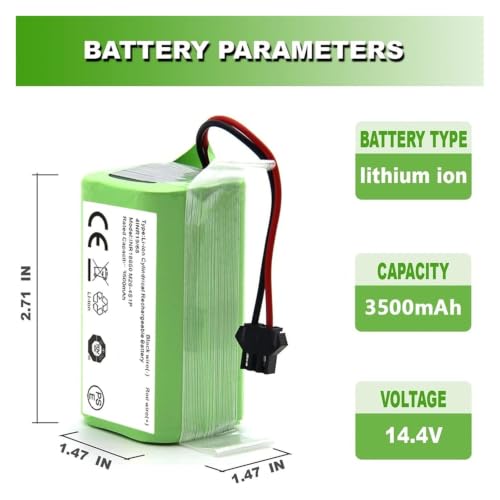 Batería de repuesto 14.4V 3500mAh compatible con Deebot N79S y RoboVac 11S 4