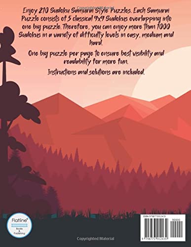 Samurai Sudoku: Sudoku Variations Puzzle Book with more than 1000 Sudokus overlapping into 210 Samurai Sudokus for Advanced & Beginners - Image 2