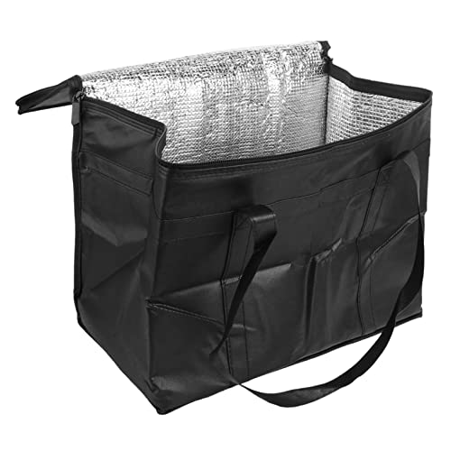EXHUMKY Bolsa Térmica Aislada Reutilizable con Bolsa de Insulada para Picnic y Coche para Alimentos y Bebidas Color Negro
