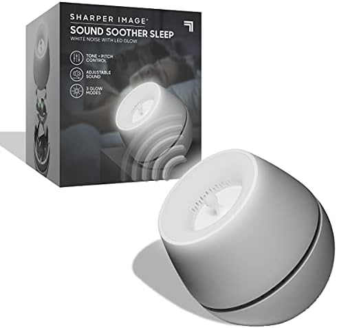 Sharper Image Sound Soother Wind, White Noise Machine with LED Glow