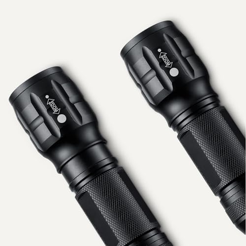 Amazon Basics Tactical Flashlight, Durable Waterproof 140 high lumens flashlights, Black - 3