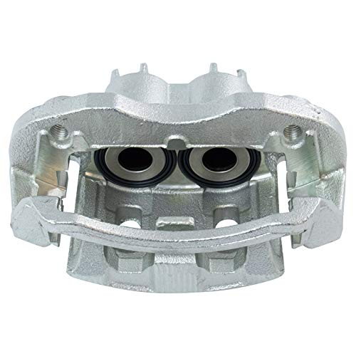 Image of TRQ Rear Driver and Passenger Side Brake Caliper Set Caliper Brackets Hardware Compatible with 00-05 Ford Excursion 00-04 Ford F-250 Super Duty 00-04 F-350 Super Duty
