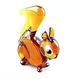Eichhörnchen aus Glas braun Eichhörnchen aus Glas, Glastier, Glasfigur, Lauscha, Handarbeit, braun