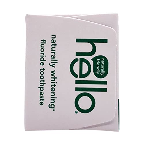 Hello Oral Care Naturally Whitening Fluoride Toothpaste, Vegan & Sls Free, Farm Grown Mint With Tea Tree Oil Coconut Oil, 4.7 Ounce #TOP3