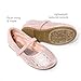 DREAM PAIRS Toddler Girls Dress Shoes Mary Jane Ballet Flats, Flower Girl Shoes with Rhinestone, Slip-on Toddler Mary Jane Flats,Size 5 Toddler,Pink/Suede,MUY-Shine-Infant-1