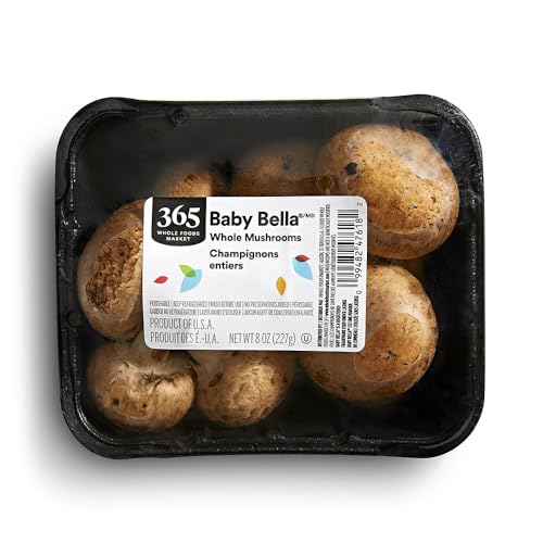 365 by Whole Foods Market, Baby Bella Whole Mushrooms, 8 Ounce