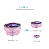 2’si 1 Arada Klipsli Telefon Kamera Lensi 0.45X Ultra Geniş Açı 10X Makro 37mm Evrensel 49mm UV Port Rose Gold