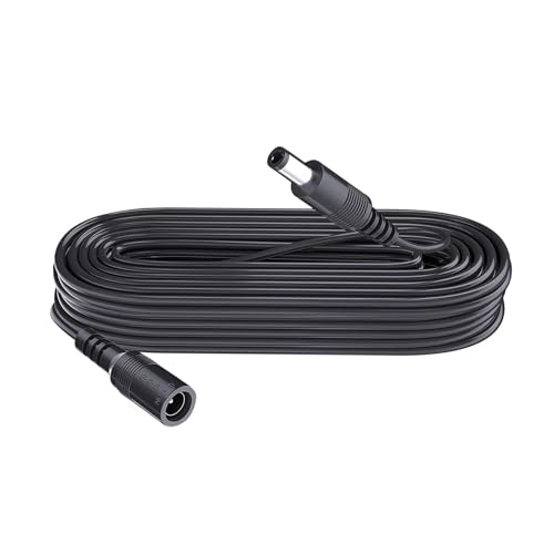 Security-01 Câble d'extension de 3 m, prise 5,5 mm x 2,1 mm, DC 5 V 6 V 9 V 12 V 24 V pour caméra de vidéosurveillance, illuminateur infrarouge, imprimante, bande LED, noir