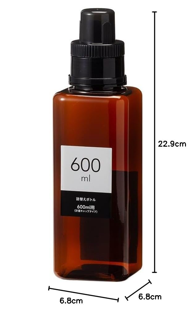 Amazon｜カインズ(CAINZ) 詰替ボトル 600ml ブラウン 上キャップ 軽量