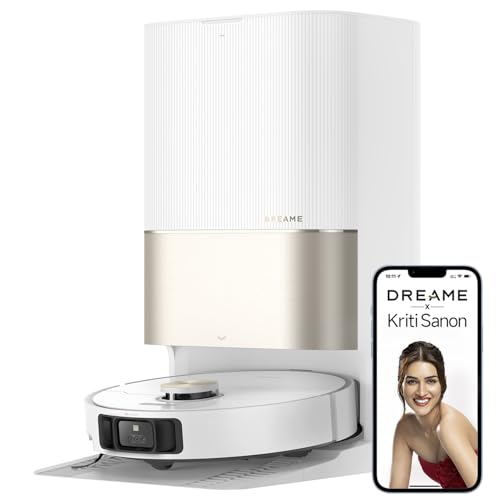 Image of DREAME X40 Ultra Robotic Vacuum with Removable & Liftable Mop, 12,000Pa Suction, Side Brush Extensive Cleaning, 158F Mop & Washboard Self Cleaning, Auto-Empty, Auto Refill, liftable Brushes