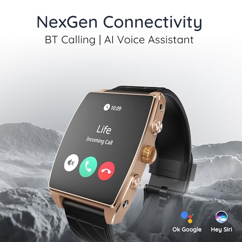 Image of Pebble Mega 2.06 inch Amoled Display | Bluetooth Calling Smart Watch for Men | Premium Metal Build | Always on Display | SpO2 | Heart Rate Monitoring | Multiple Watch Faces | Functional Rotating Crown