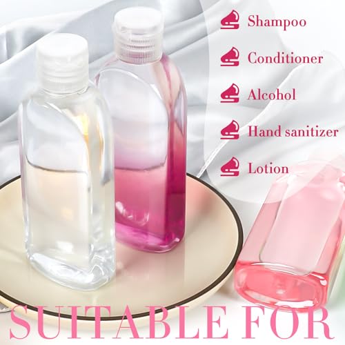 5 Pack 3.4 oz Clear Travel Bottles Kit for Toiletries, TSA Approved Travel Size Portable Refillable Containers Leak Proof Travel Accessories Essentials Set for Shampoo Conditioner Lotion3