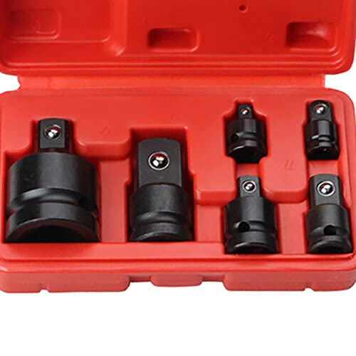 HYECHO 6Pcs 1/4 3/8 Pneumatischer Hülsenadapter Kopfsockel Reduzierstück Air Impact Set