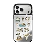 CASETiFY ミラー iPhone 17 Pro Max ケース [鏡面(スマホカバー) / MagSafe対応/指紋防止] - Country Club Bears - シルバー (ブラックバンパー)